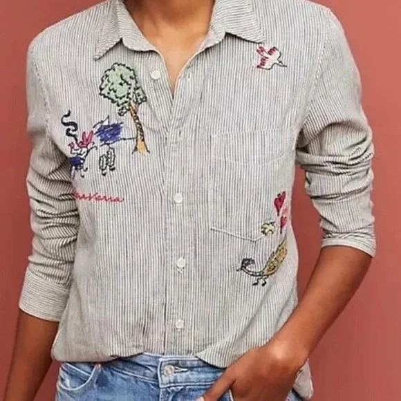 Mother Denim Foxy Boxy shirt Size S - Picture 10 of 10